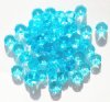 50 3x6mm Faceted Aqua Rondelle Beads